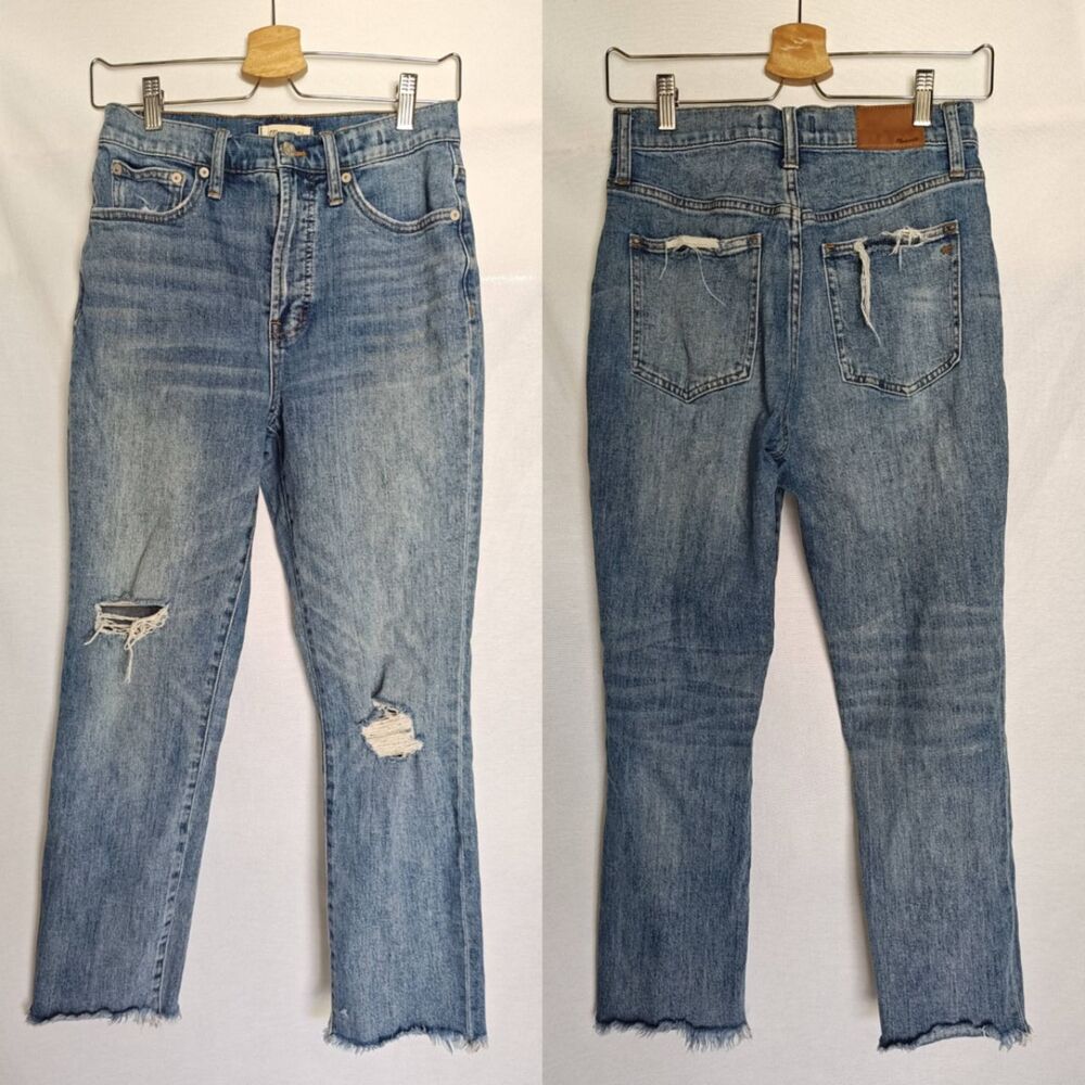 Madewell The Perfect Vintage Jean Parnell Wash‎ Stretch Distressed 27 K7549